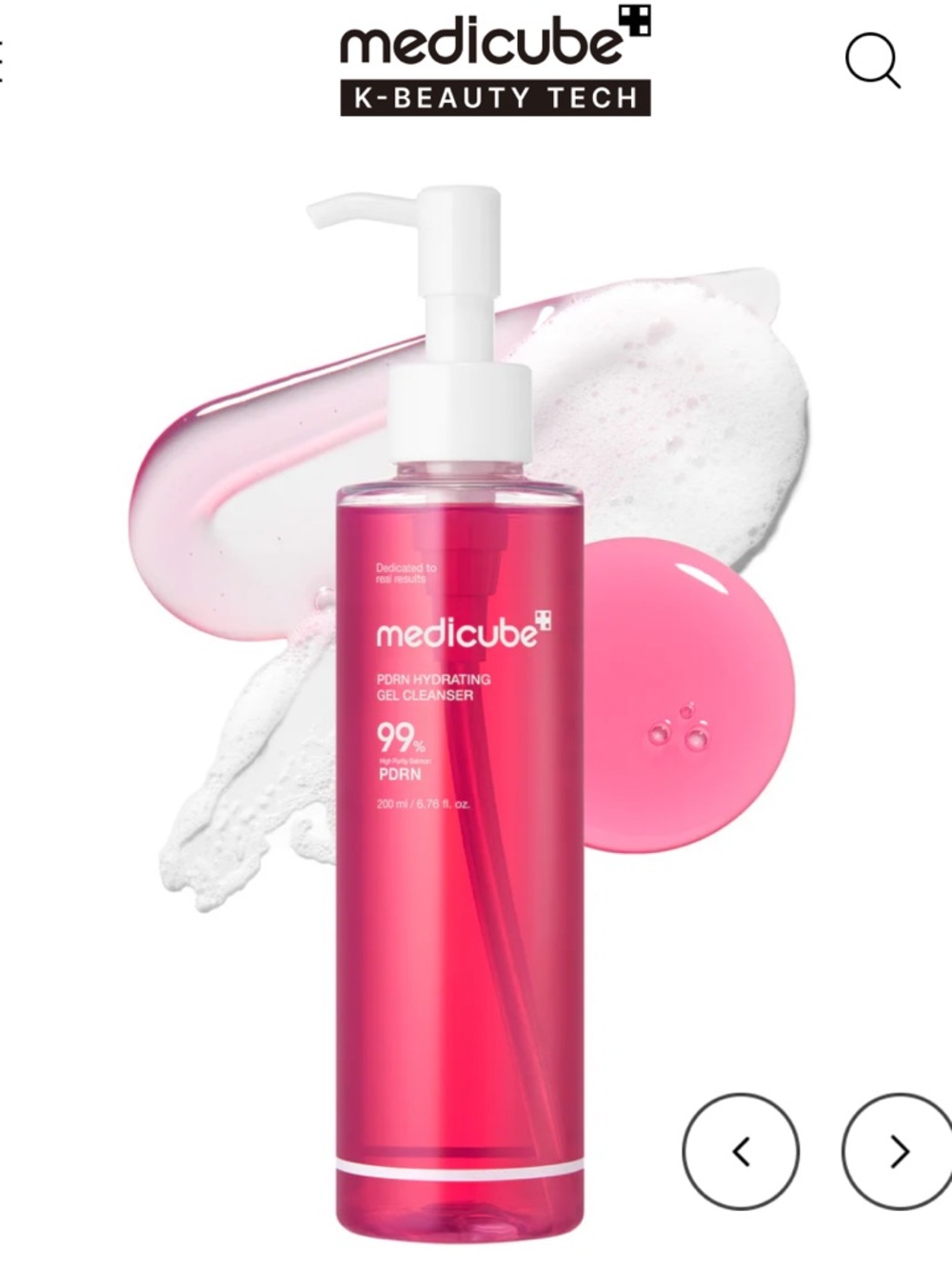 Medicube Pink Gel Cleanser Hydrating Daily Cleanser KBeauty Korean PDRN NIB - Picture 6 of 12